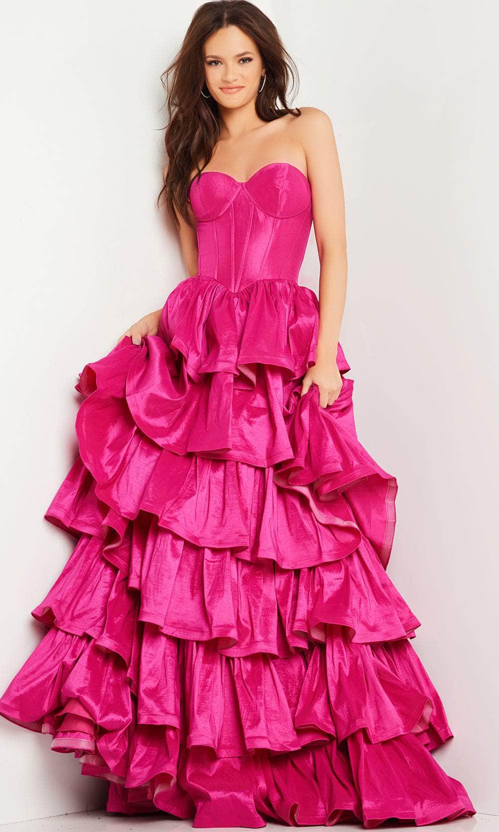 Jovani 36619 - Strapless Ruffled Prom Dress Special Occasion Dress