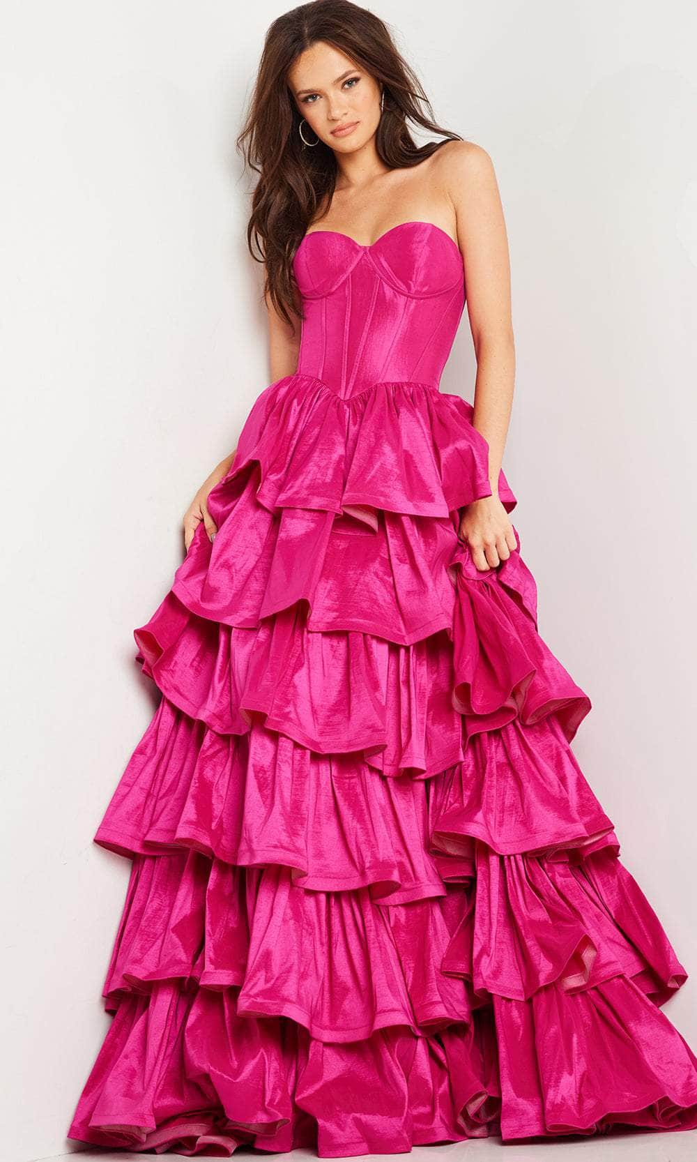 Jovani 36619 - Strapless Ruffled Prom Dress Special Occasion Dress