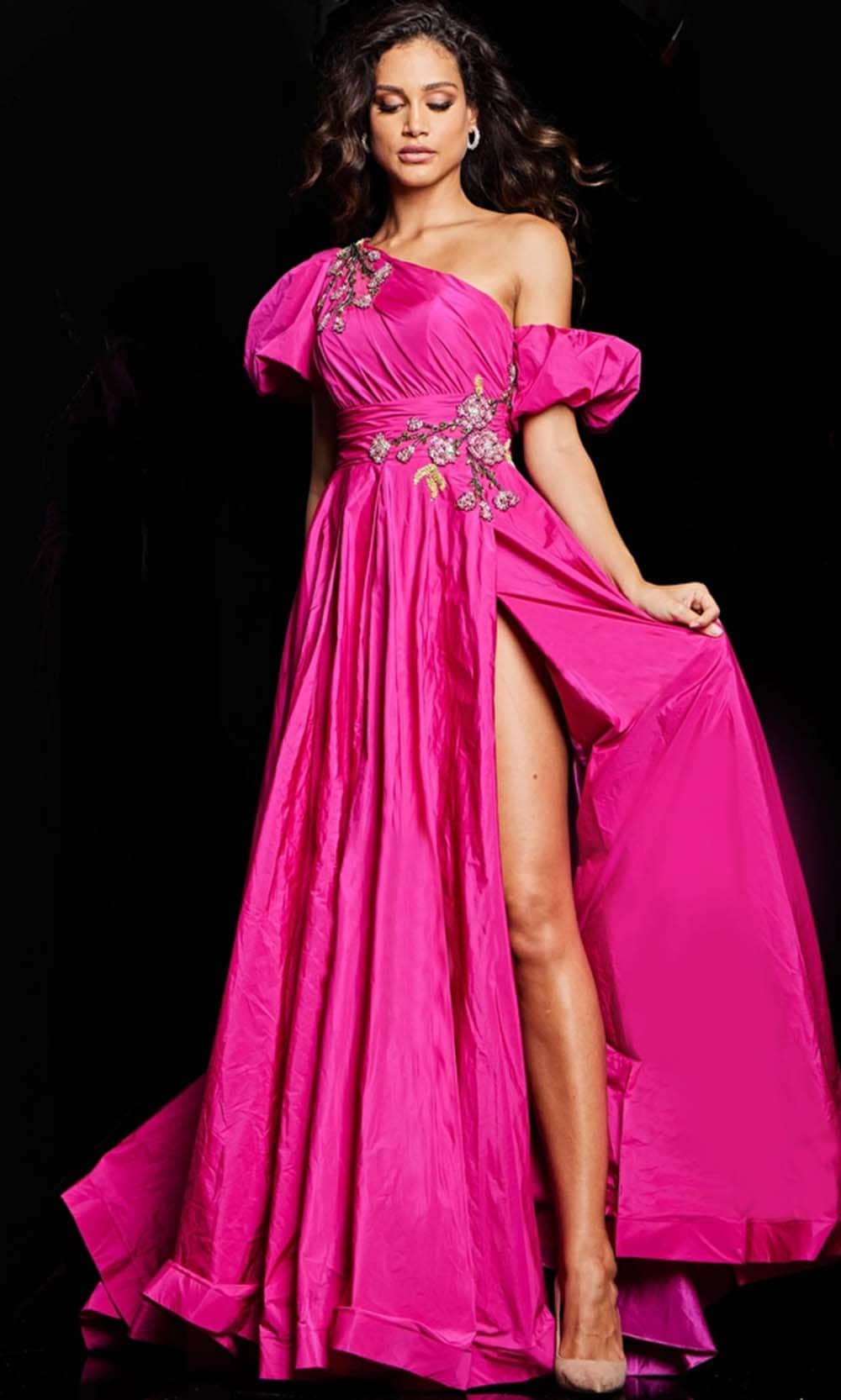 Jovani 36872 - Beaded One Shoulder Ballgown Ballgown Dresses