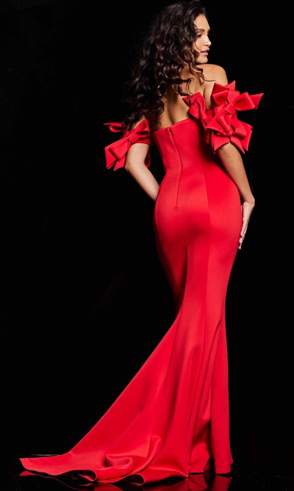 Jovani 36997 - Bow Strap Mermaid Evening Dress Prom Dresses