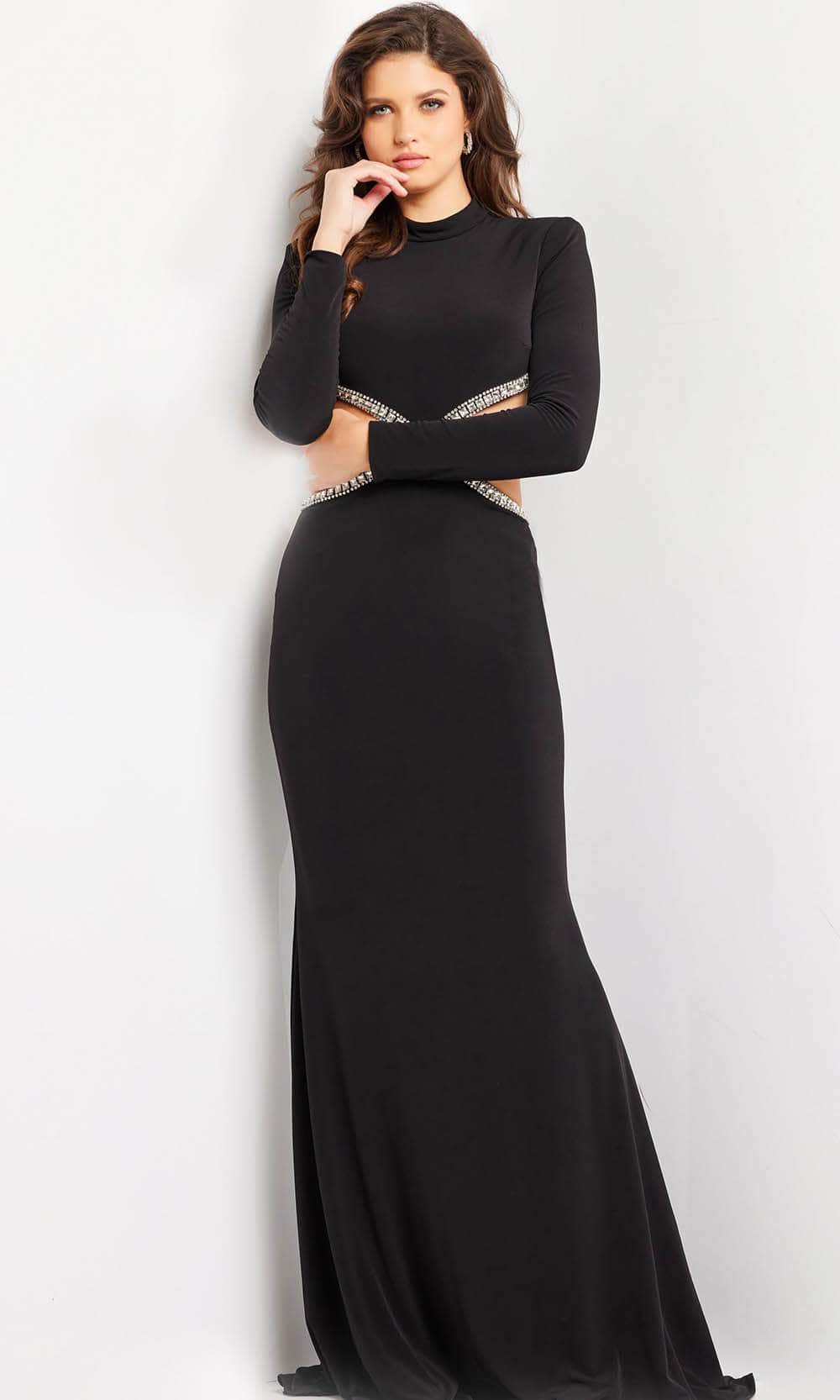 Jovani 37037 - Cut-Out Sheath Prom Gown Prom Dresses