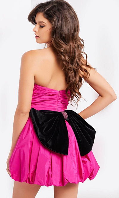 Jovani 37061 - Bow Accented Sweetheart Neck Cocktail Dress Cocktail Dresses