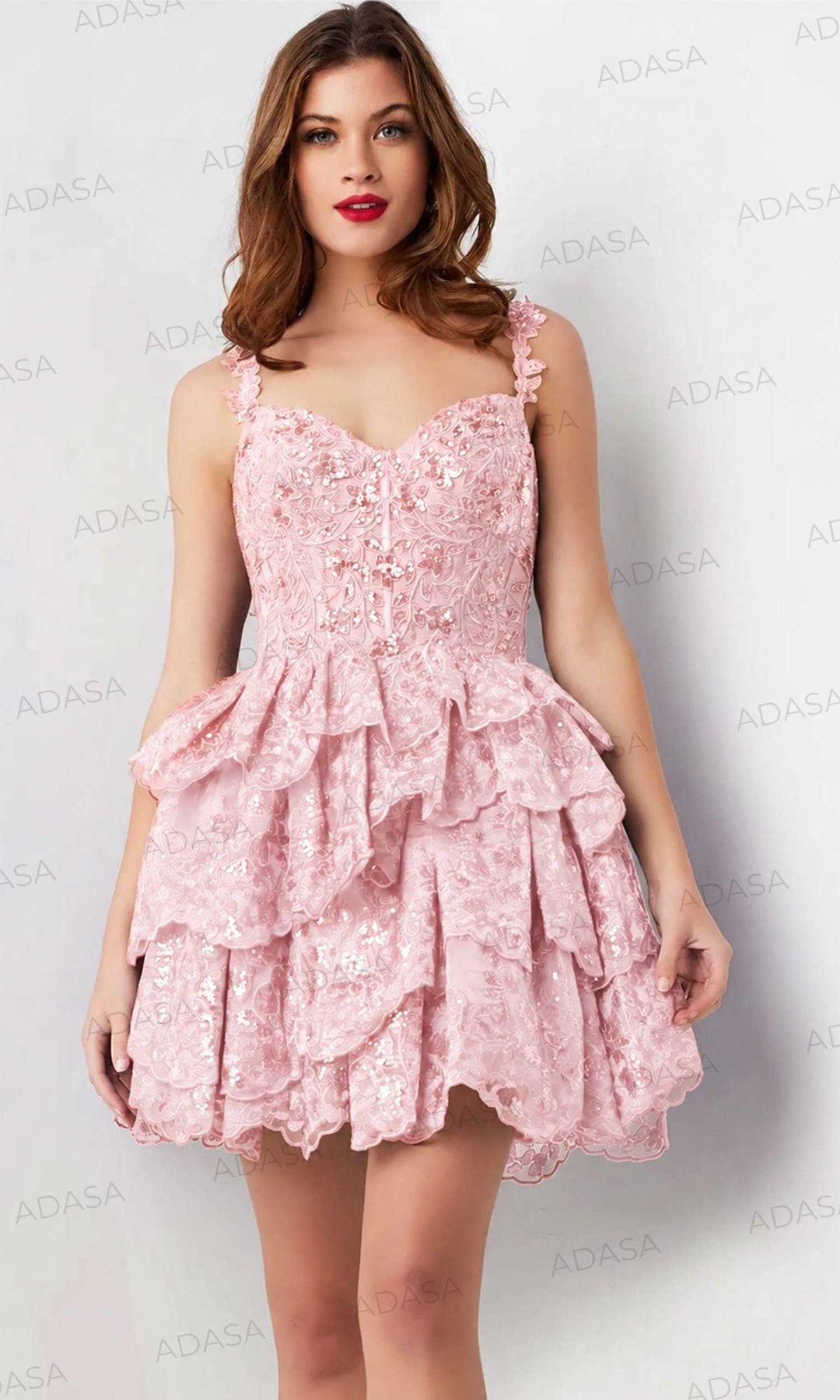 Jovani 37080 - Sleeveless Layered Cocktail Dress