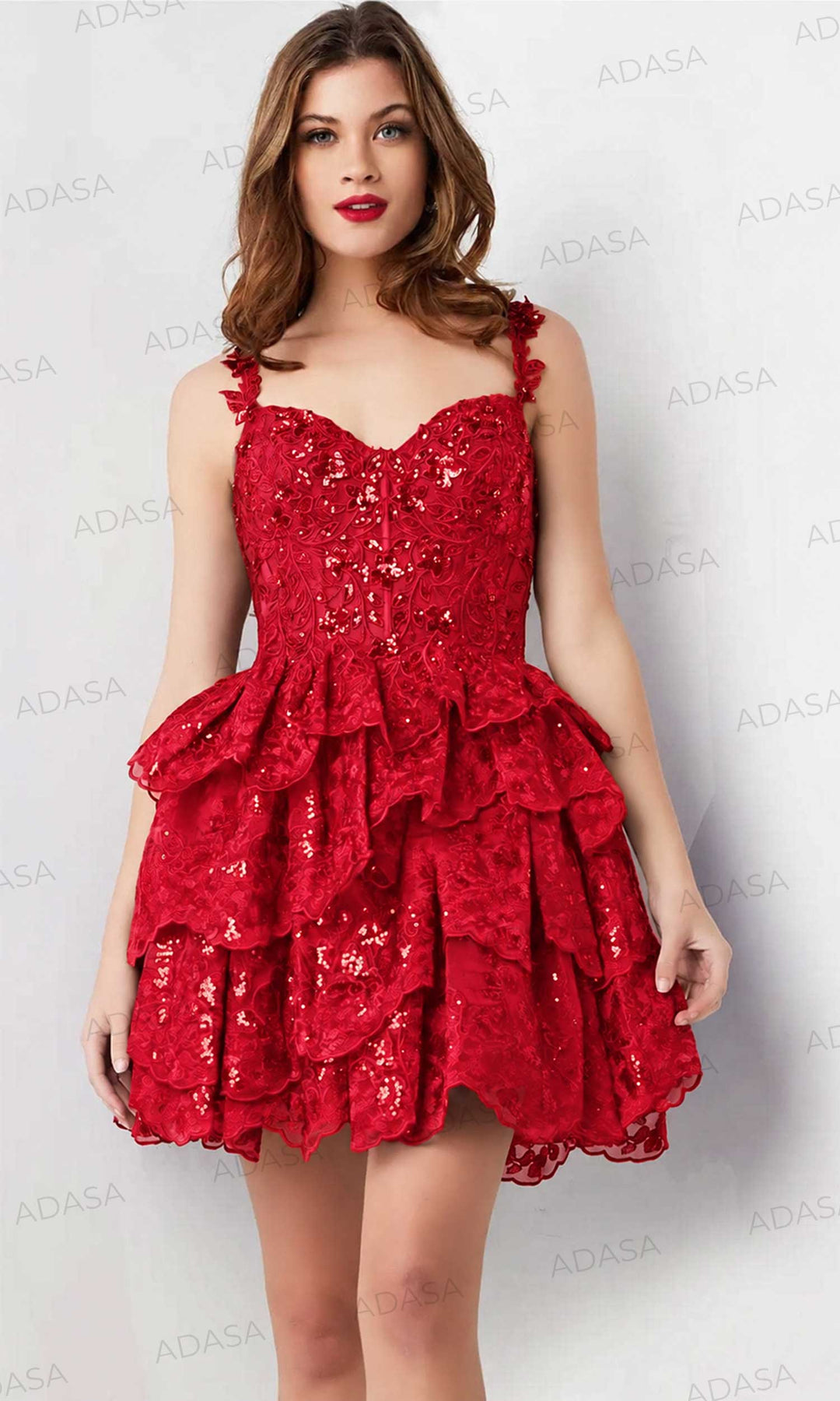 Jovani 37080 - Sleeveless Layered Cocktail Dress
