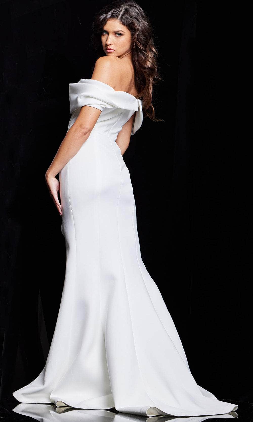 Jovani 37148 - Corset Evening Dress with Slit Wedding Dresses