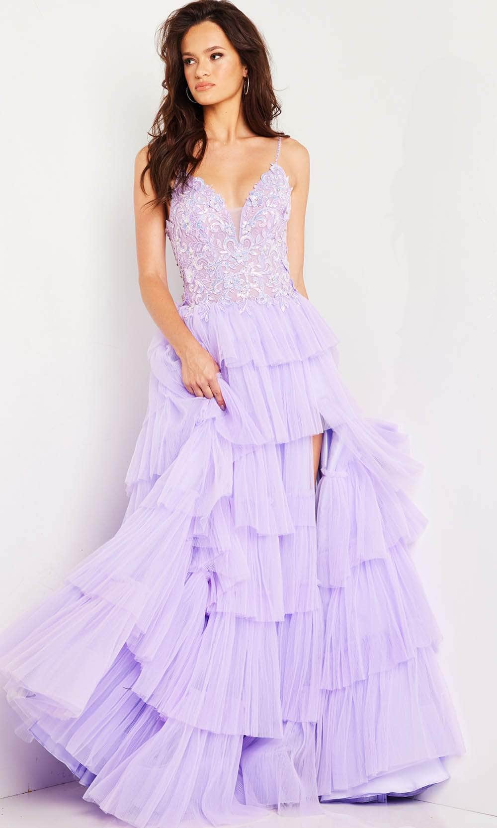 Jovani 37190 - Tiered A-Line Prom Gown Prom Dresses