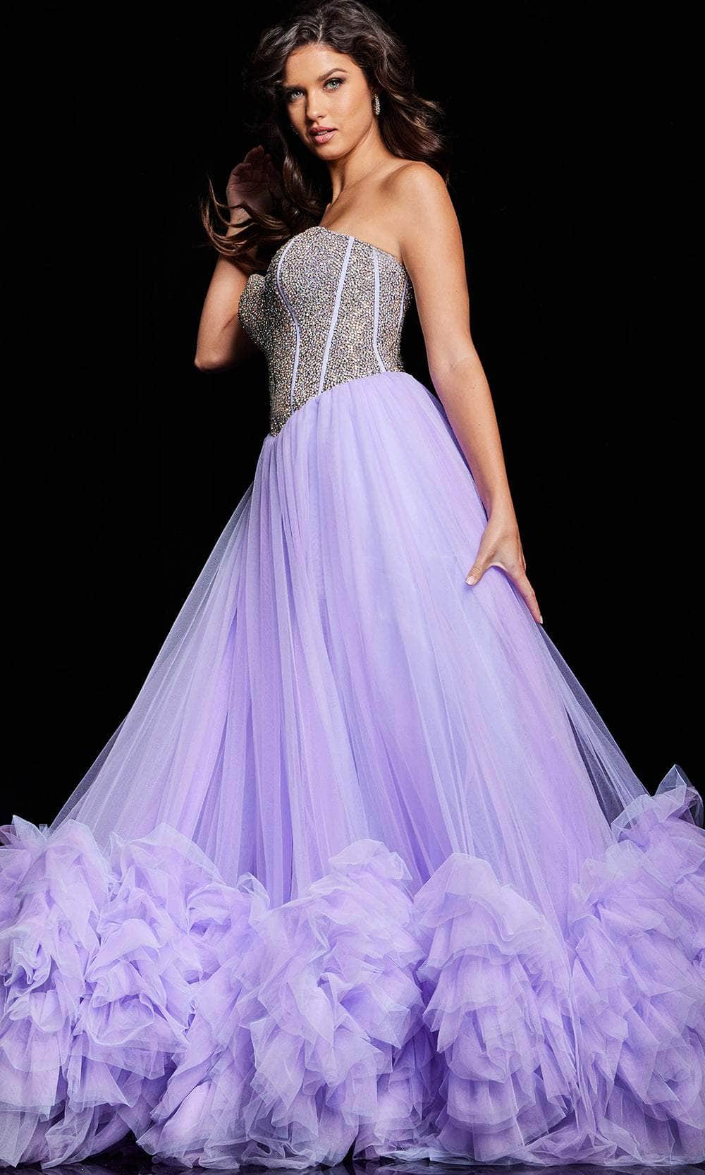 Jovani 37199 - Sweetheart Ruffle Hem Ballgown Ball Gowns