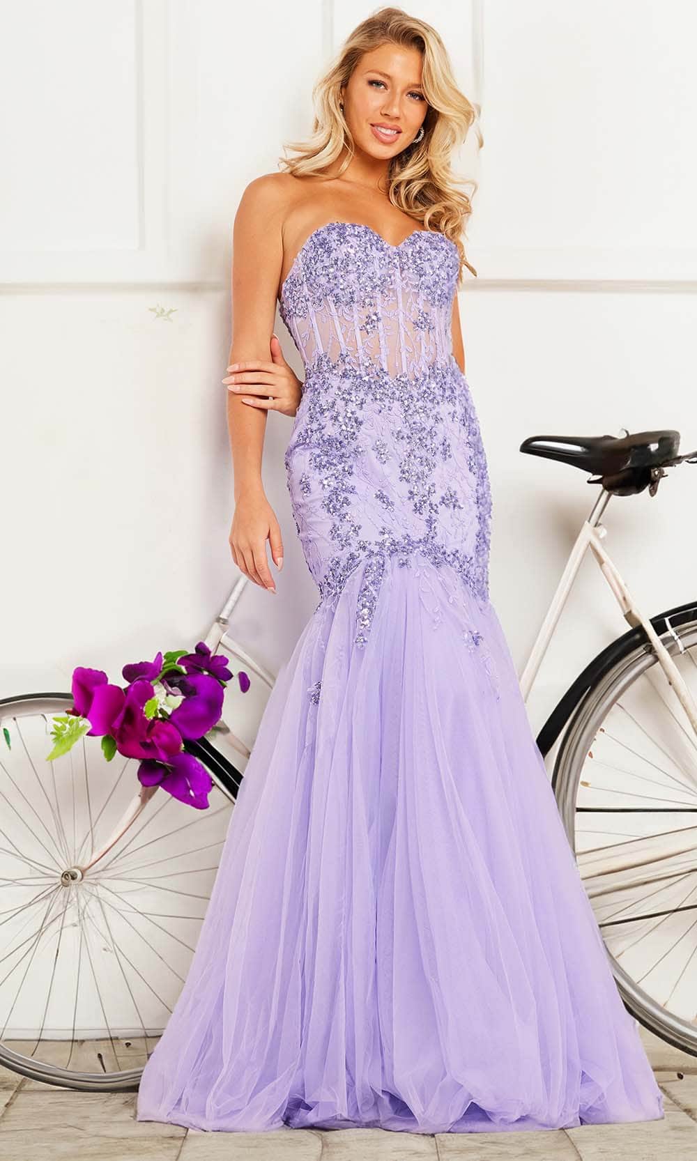 Jovani 37249 - Embellished Mermaid Prom Dress Special Occasion Dress