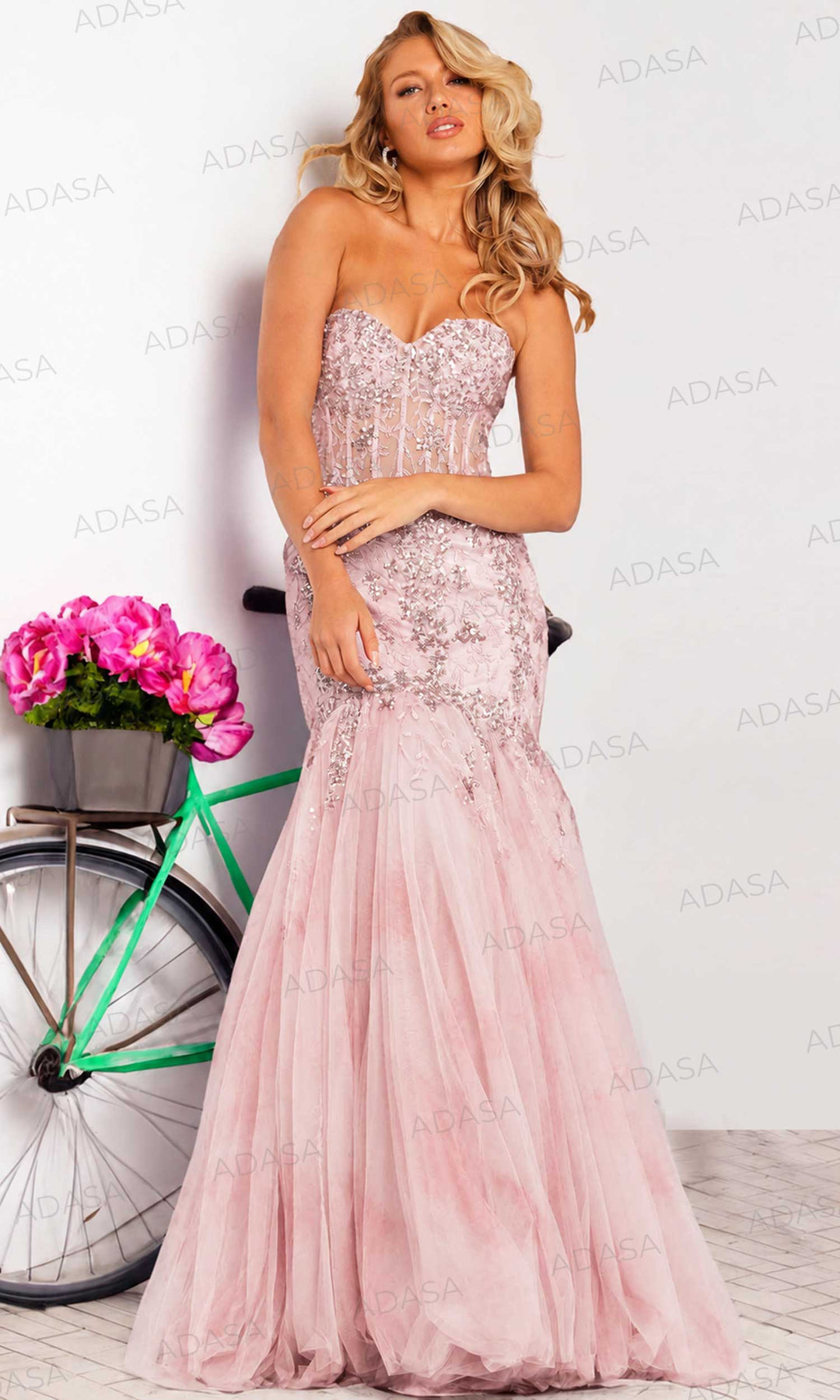 Jovani 37249 - Strapless Embellished Prom Dress