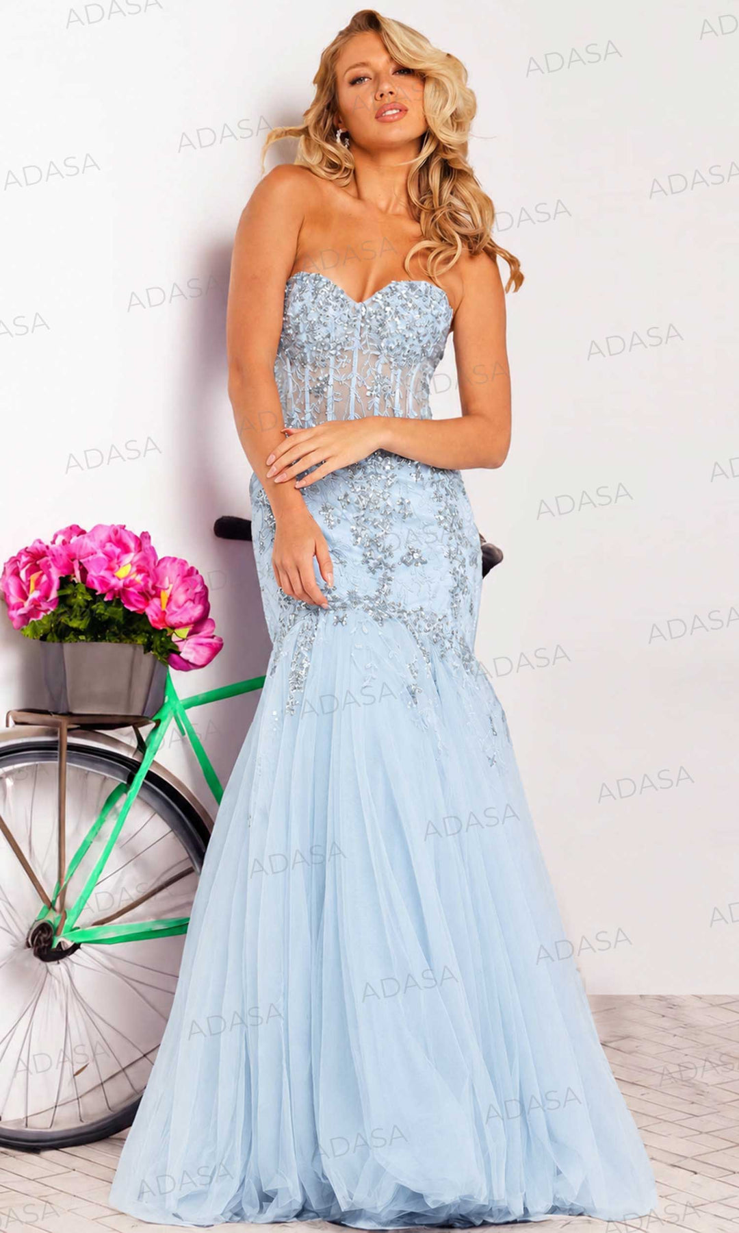 Jovani 37249 - Strapless Embellished Prom Dress