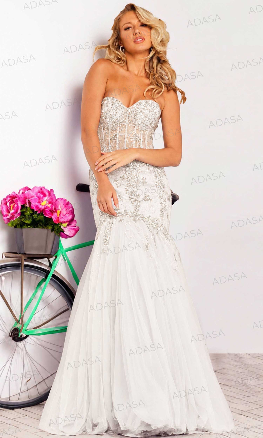 Jovani 37249 - Strapless Embellished Prom Dress