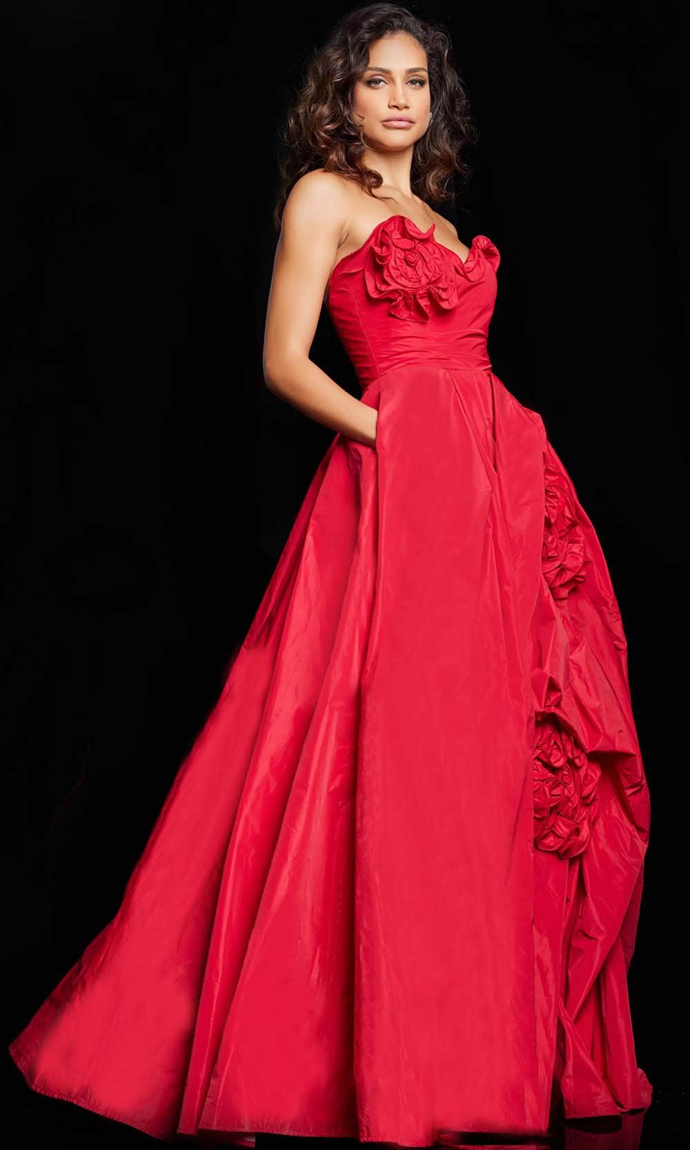 Jovani 37266 - Strapless Ruffle Ballgown Special Occasion Dress