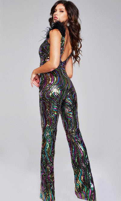 Jovani 37276 - Sequin Open Back Jumpsuit Special Occasion Dresses