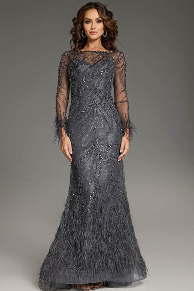 Jovani 37560 - Beaded Long Sleeve Prom Gown Mother of the Bride Dresses