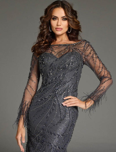 Jovani 37560 - Beaded Long Sleeve Prom Gown Mother of the Bride Dresses