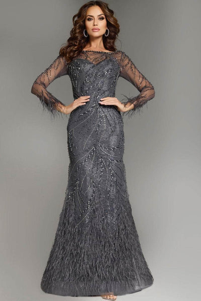 Jovani 37560 - Beaded Long Sleeve Prom Gown Mother of the Bride Dresses