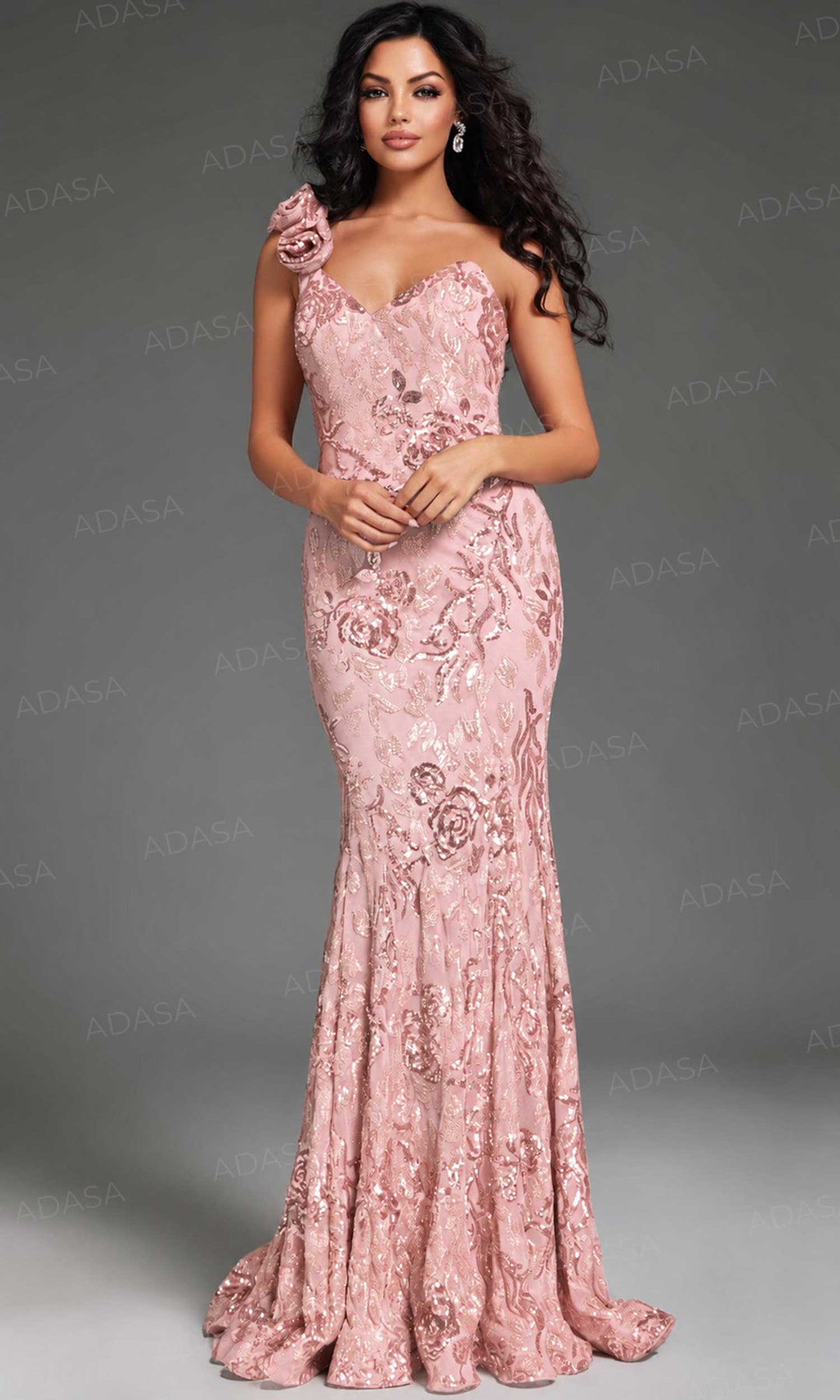 Jovani 37634 - One-Shoulder Mermaid Prom Gown