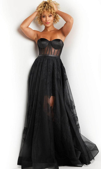 Jovani 37646 - Corset A-Line Overskirt Prom Dress Prom Dresses