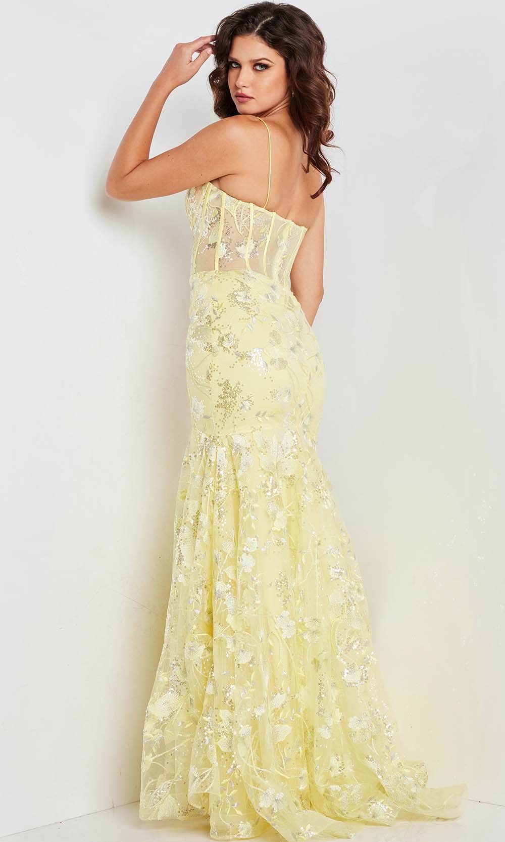 Jovani 38004 - Floral Embroidered Prom Gown Special Occasion Dress