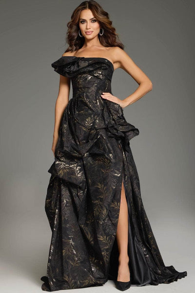 Jovani 38265 - Strapless Ruffle Detailed Prom Gown Formal Gowns