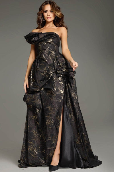 Jovani 38265 - Strapless Ruffle Detailed Prom Gown Formal Gowns