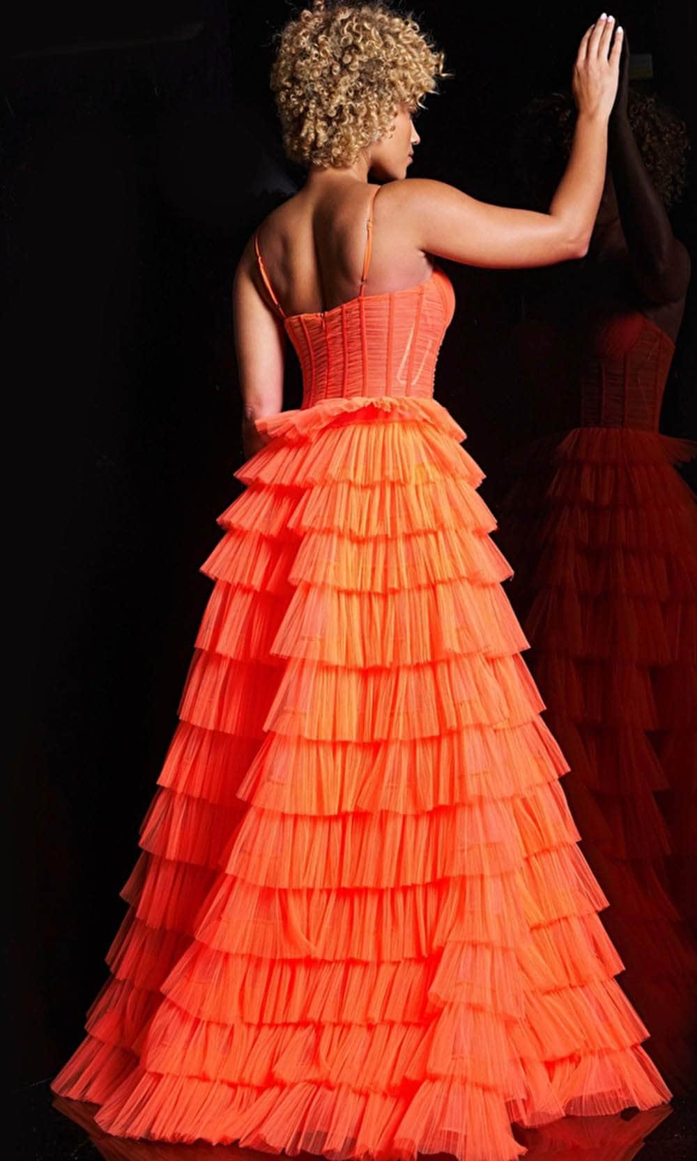 Jovani 38277 - Tulle Tiered A-line Gown Prom Dresses