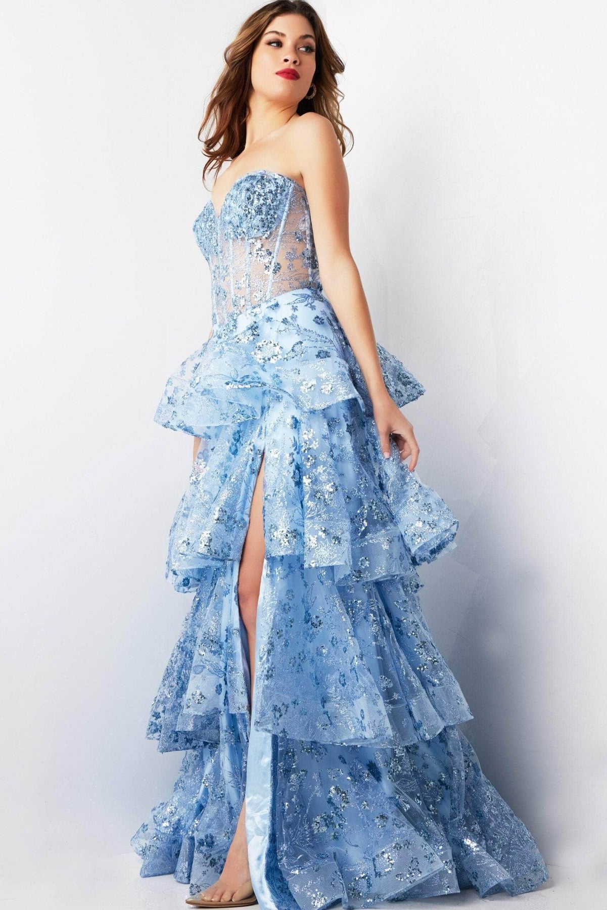 Jovani 38528 - Tiered A-Line Prom Gown Prom Dresses