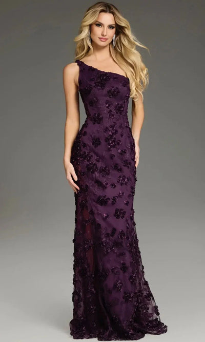 Jovani 38684 - Fitted Floral Sheath Gown Prom Dresses