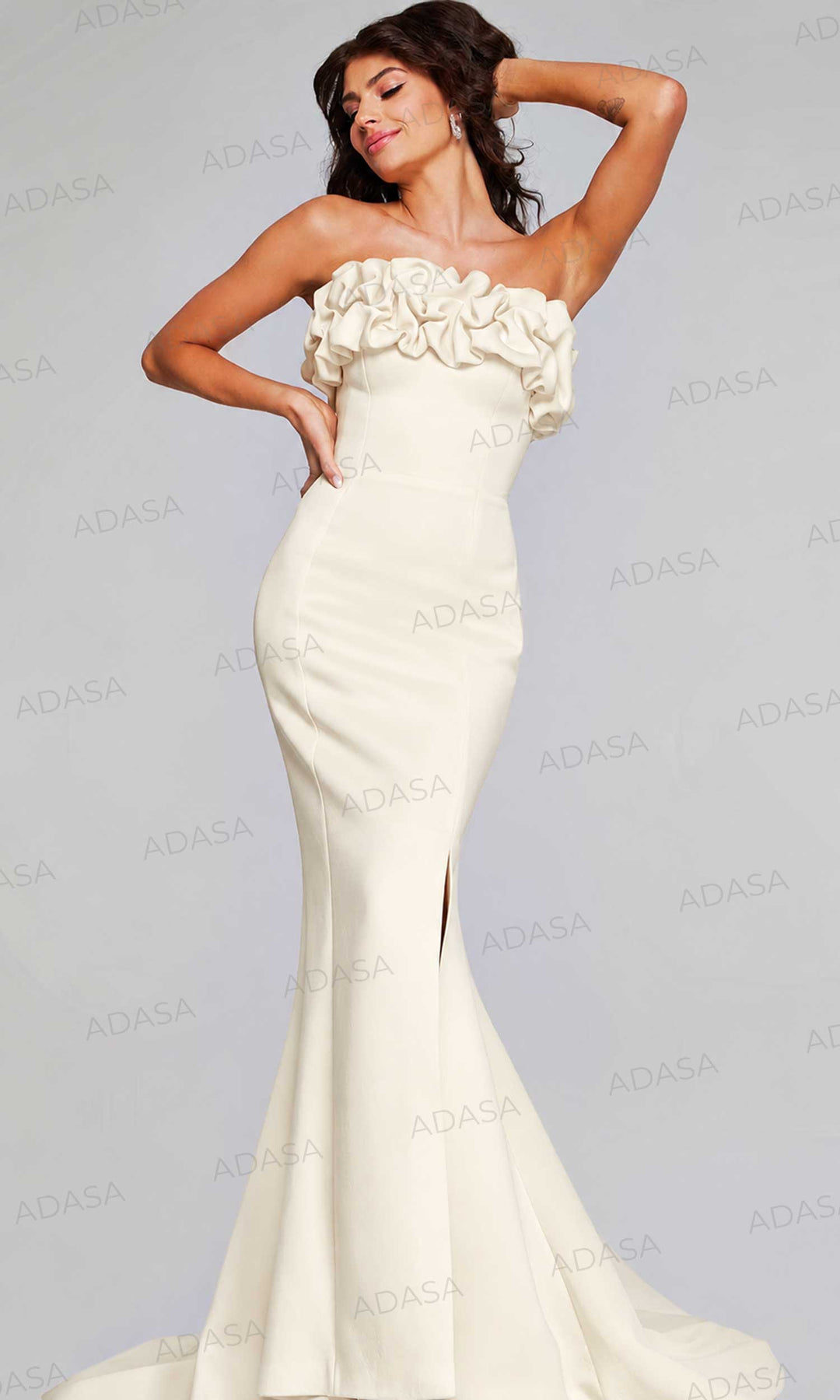 Jovani 38922 - Ruffle Trimmed Mermaid Gown
