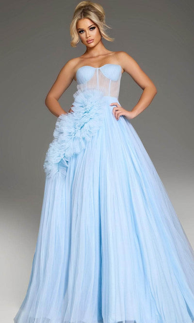 Jovani 38946 - Ruffle Sweetheart Ballgown Quinceanera Dresses 00 / Pale/Blue