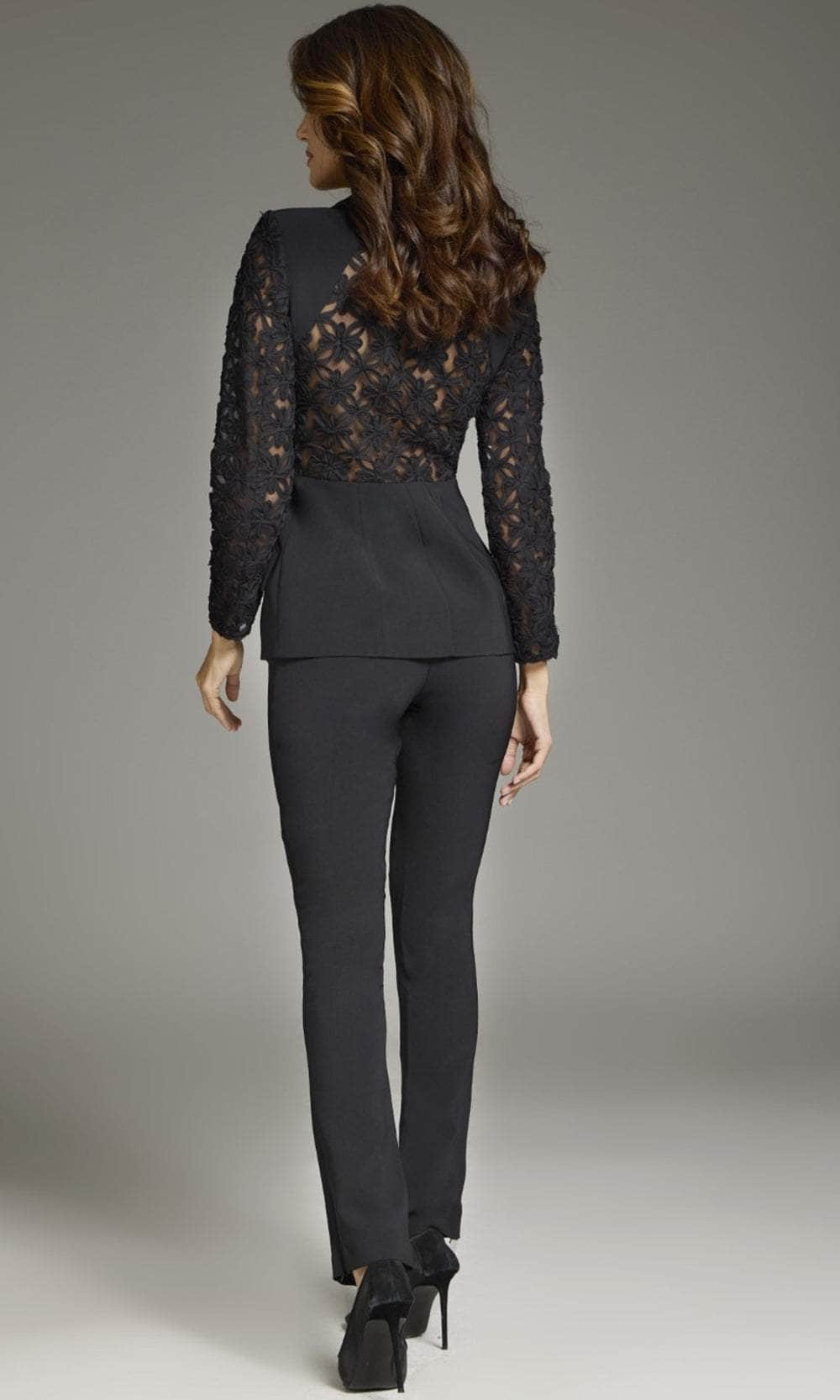 Jovani 39074 - Seams Lace Pant Suit Formal Pantsuits