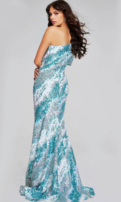 Jovani 39077 - Short Sleeve Mermaid Evening Gown Special Occasion Dresses