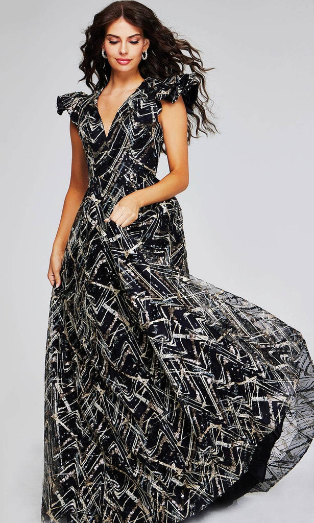 jovani black and gold sequin dress The Jovani 24510 Black/Gold Sequin Short Formal Dress 6
