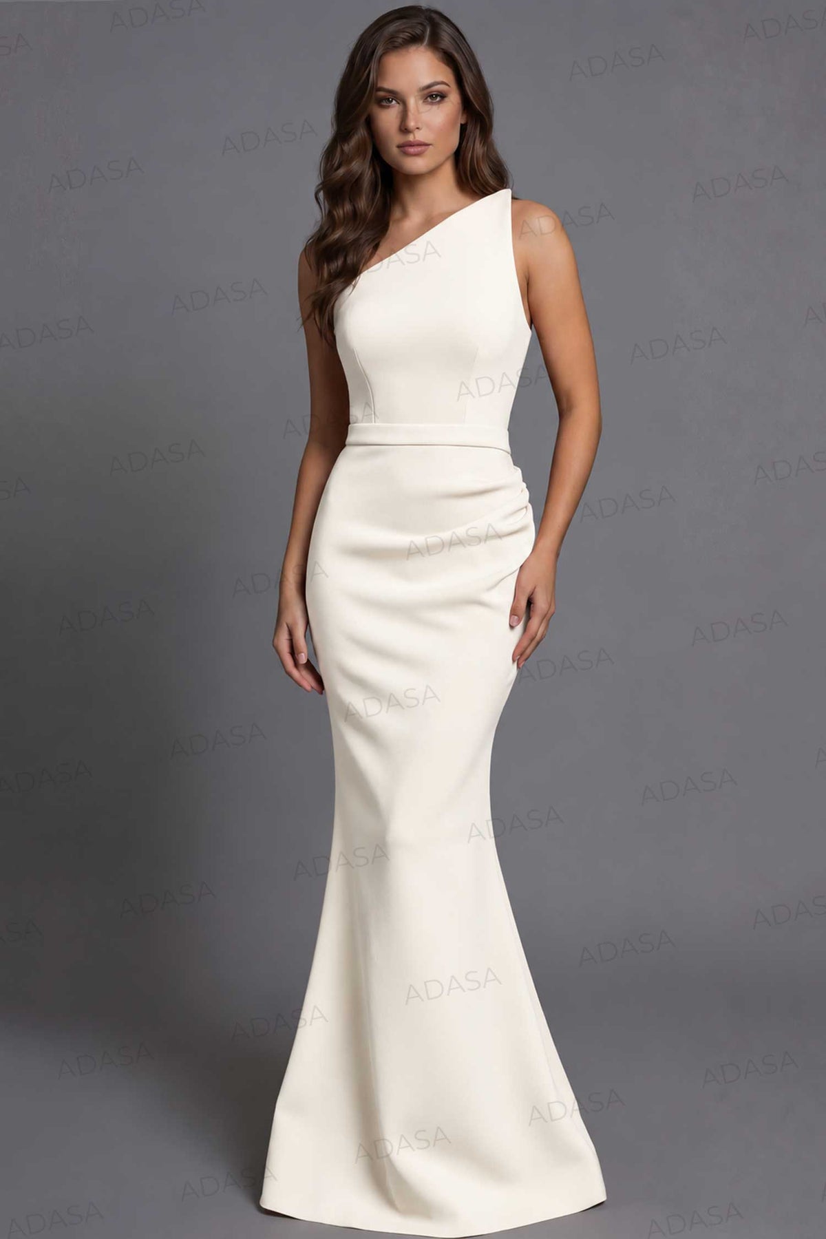 Jovani 39373 - Asymmetrical Flared Hem Evening Gown