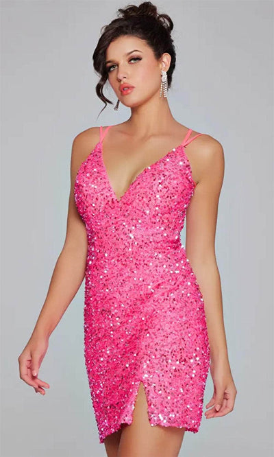 Jovani 39630 - Fitted Sequin Cocktail Dress Special Occasion Dresses