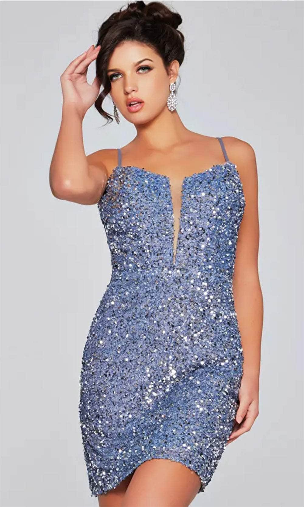 Jovani 39635 - Illusion Sequin Cocktail Dress Special Occasion Dresses