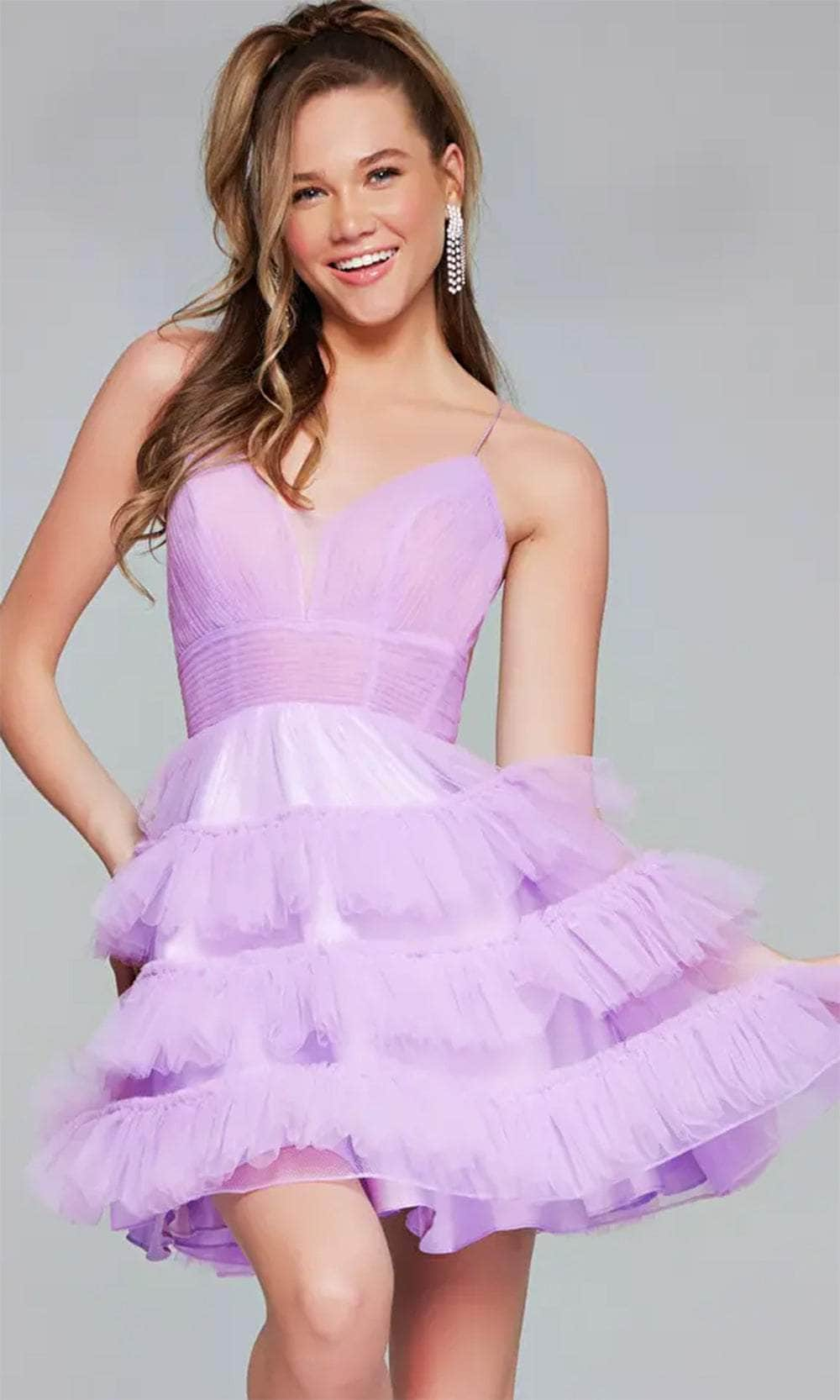 Jovani 39656 - Ruffled A-Line Cocktail Dress Special Occasion Dresses