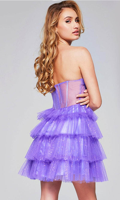 Jovani 39666 - Ruffled Tulle Cocktail Dress Special Occasion Dresses