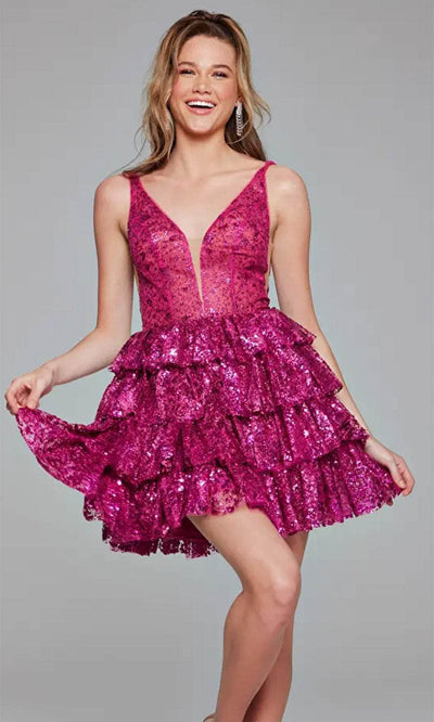 Jovani 39700 - Ruffled A-Line Cocktail Dress Special Occasion Dresses