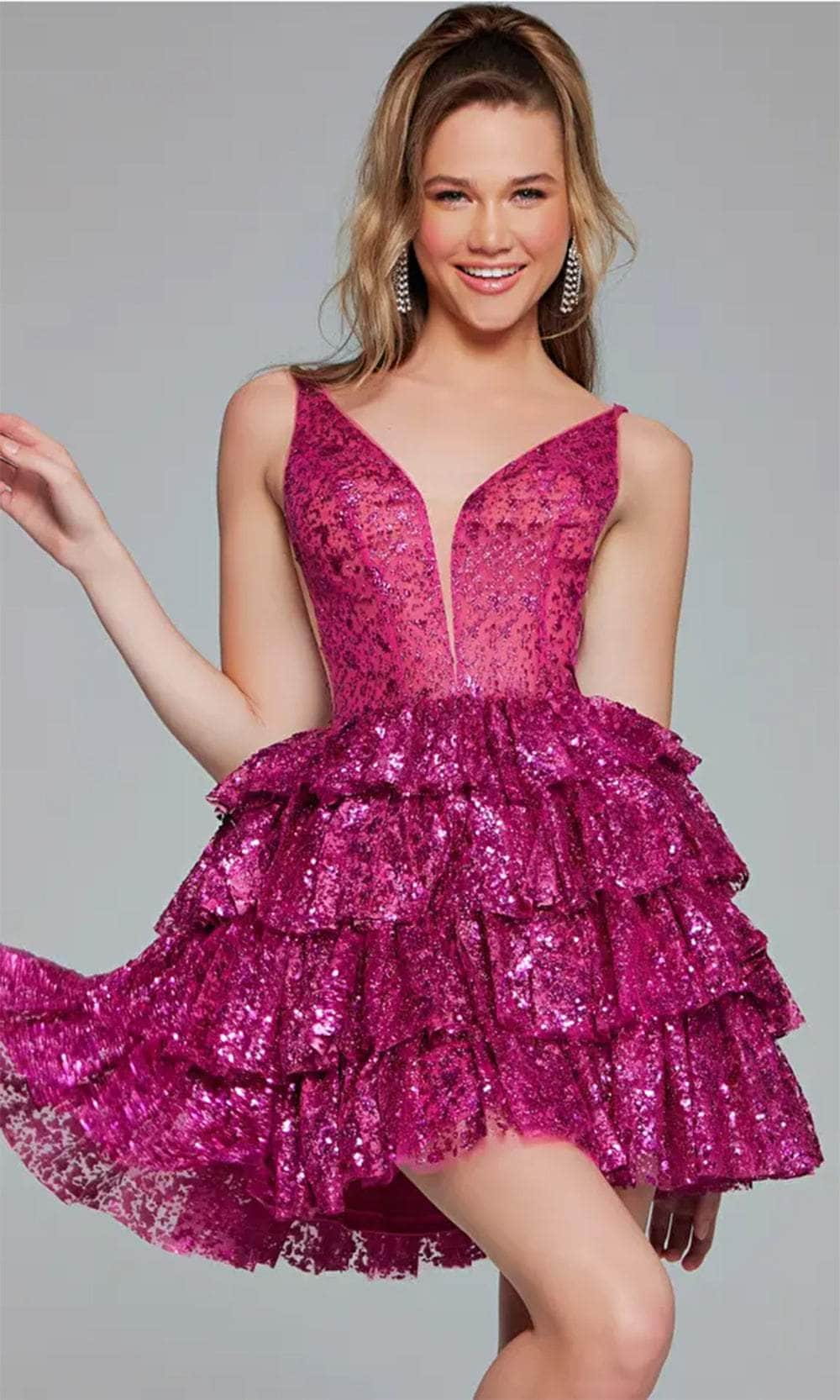 Jovani 39700 - Ruffled A-Line Cocktail Dress Special Occasion Dresses