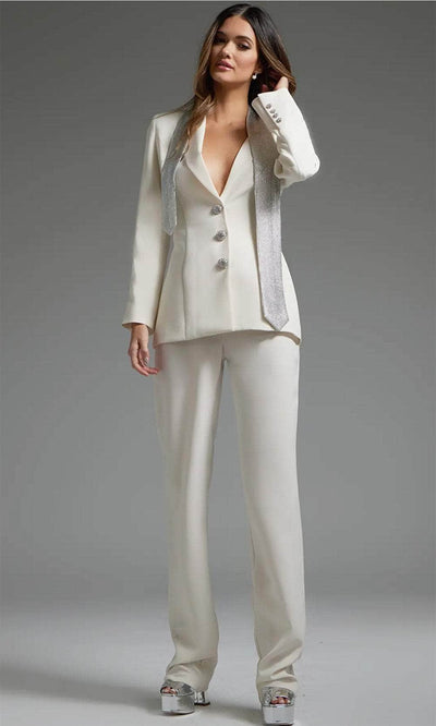 Jovani 39726 - Buttoned Bridal Pantsuit Formal Pantsuit