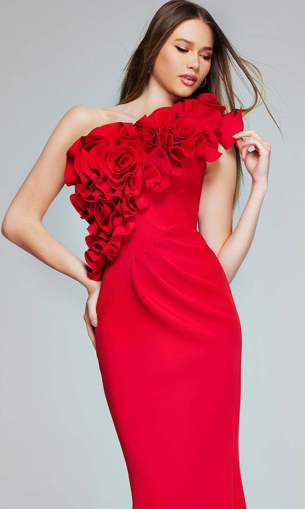 Jovani 39751 - Floral Applique Evening Gown Special Occasion Dress