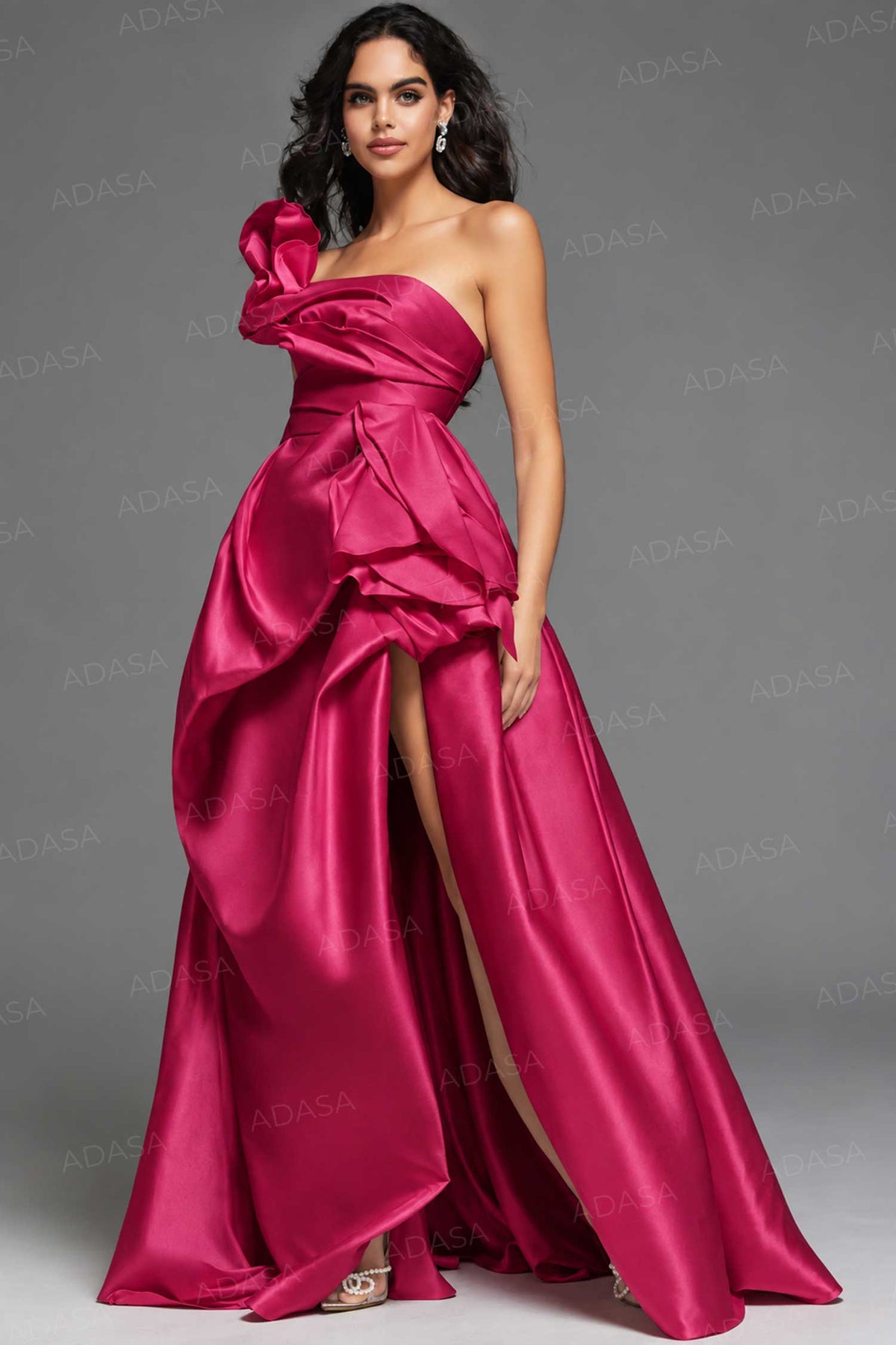 Jovani 39796 - Layered Skirt Strapless Wedding Gown