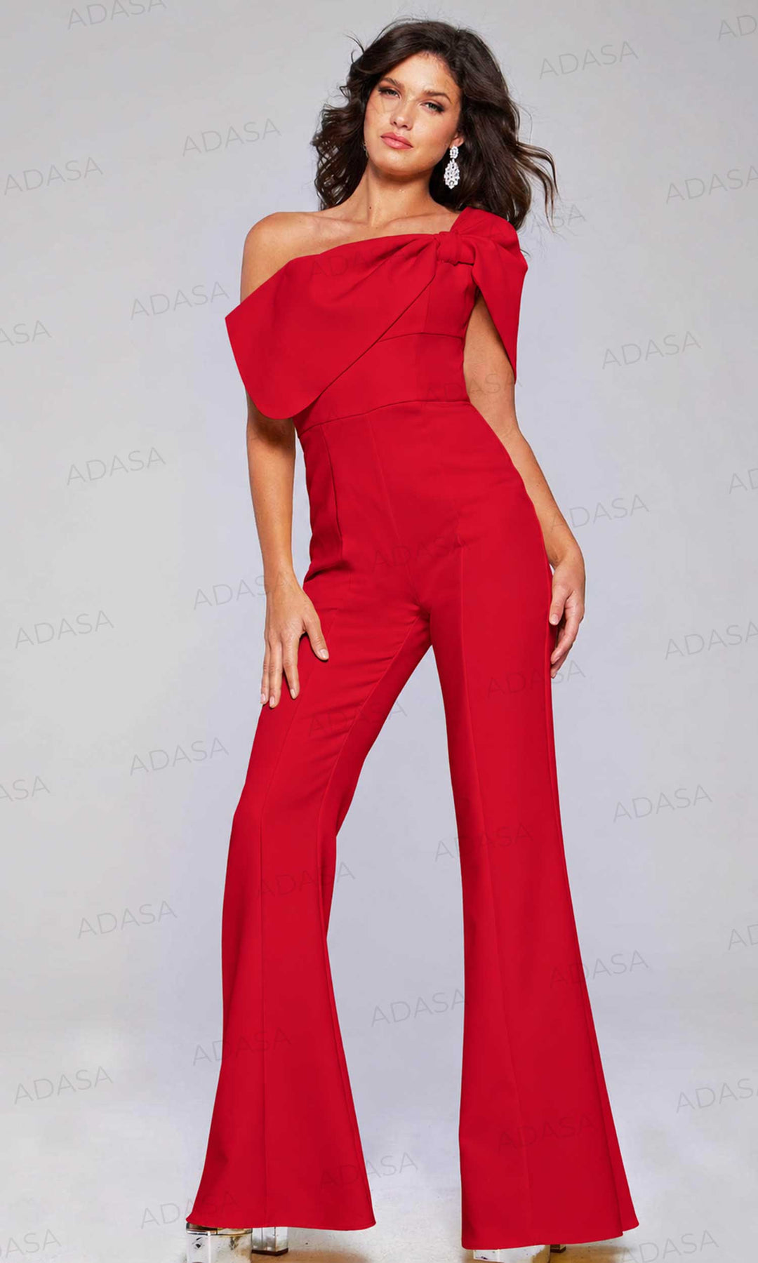 Jovani 39961 - Asymmetrical One-Sleeve Jumpsuit