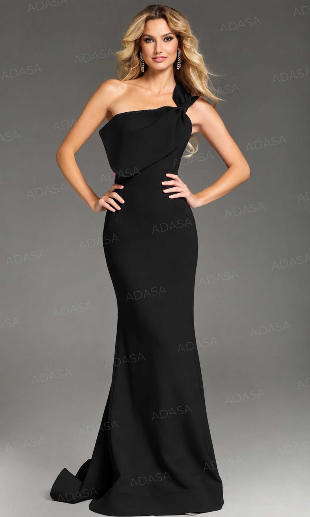 Jovani 39971 - Fitted Bodice Asymmetrical Prom Gown