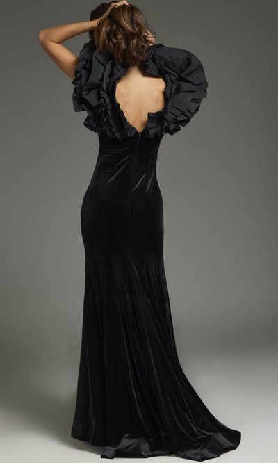 Jovani 39973 - Velvet V-Neck Prom Gown Evening Dresses