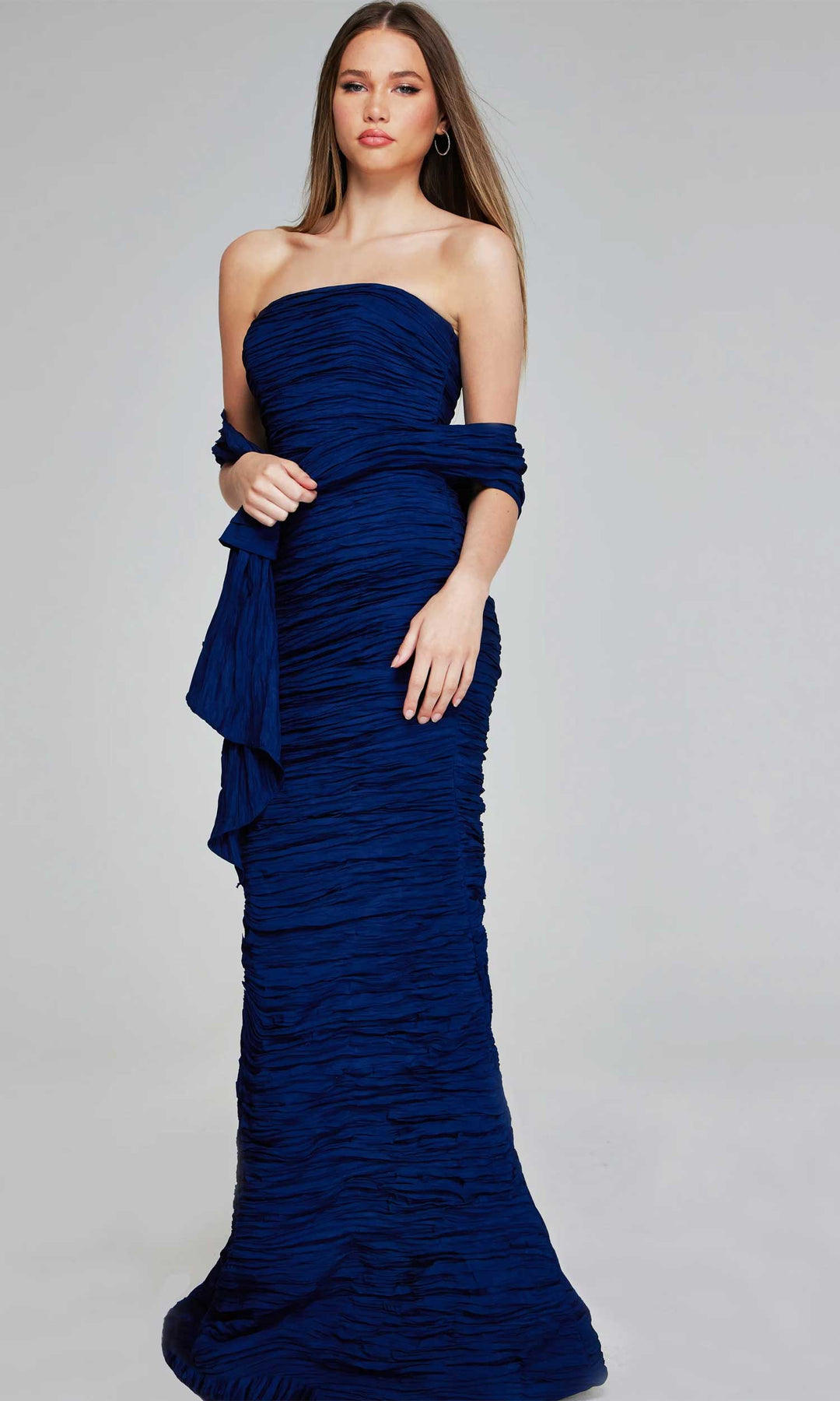 Jovani 40045 - Textured Mermaid Evening Gown