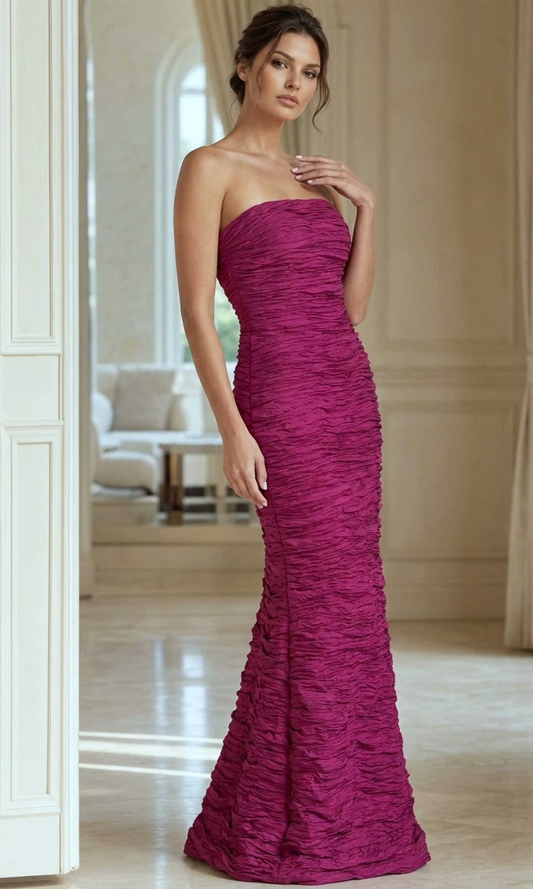 Jovani 40045 - Textured Mermaid Evening Gown