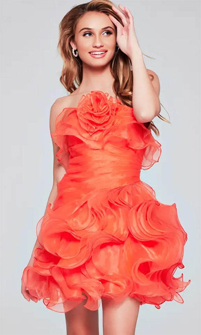 Jovani 40144 - Floral Ruffle Cocktail Dress Special Occasion Dresses