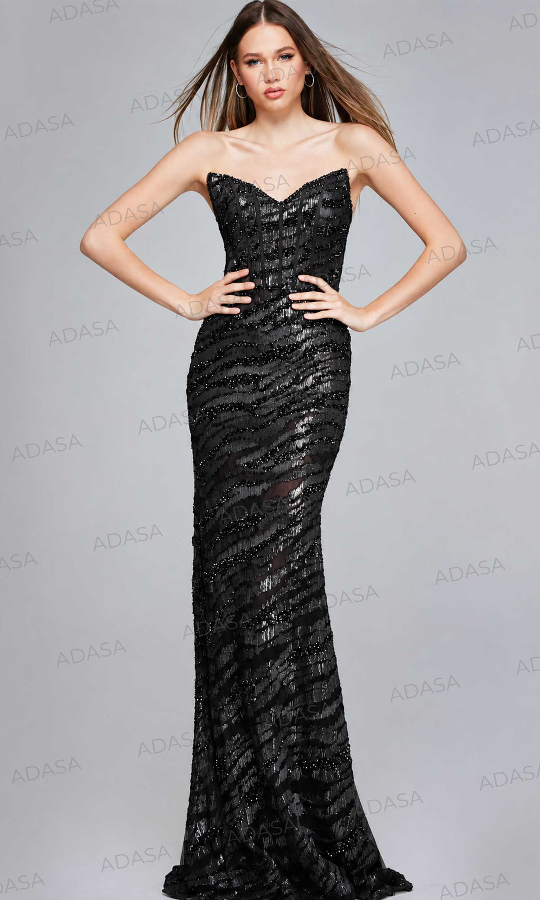 Jovani 40181 - Jeweled Strapless Evening Gown